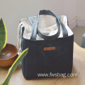 Portable Drawstring Insulated Jute Grocery Cooler Lunch Bag